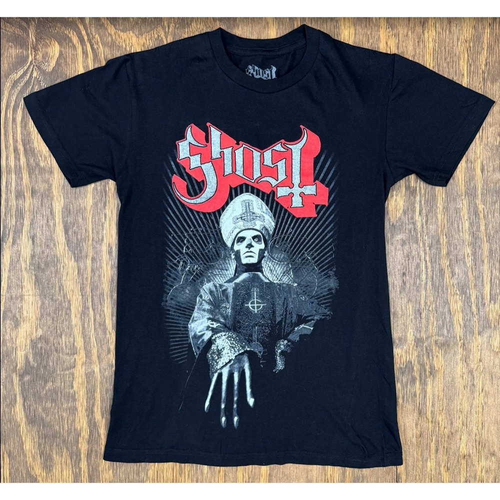 Ghost Papa Emeritus T Shirt XS Black Red 2023 Official Band Merch Metal Rock